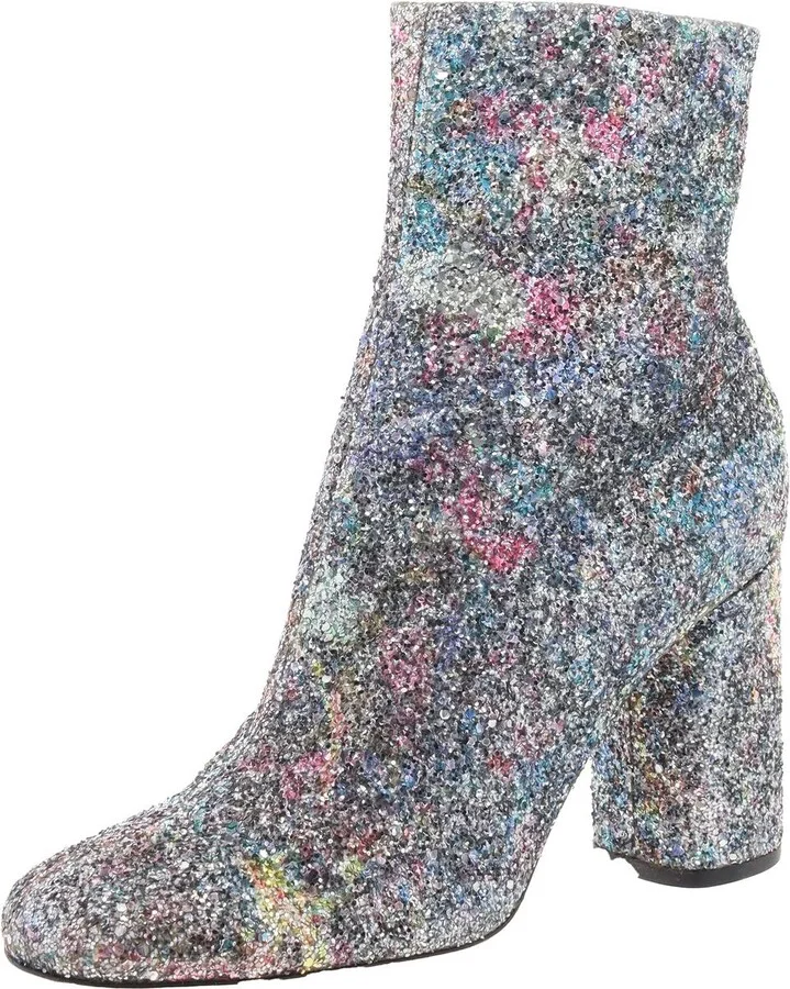 Womens Glitter Ankle Boots