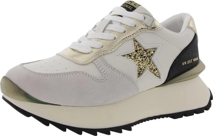 Womens Glitter Leather Casual And Fashion Sneakers