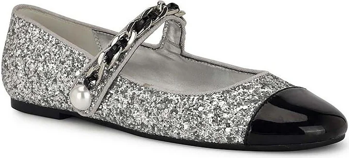 Womens Glitter Man Made Mary Janes