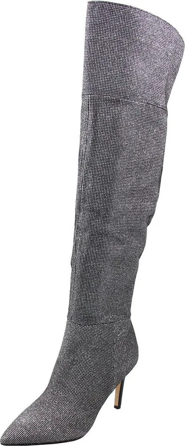 Womens Glitter Man Made Over-The-Knee Boots
