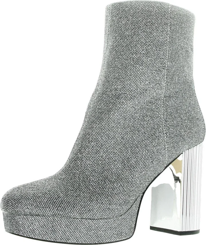 Womens Glitter Manmade Ankle Boots