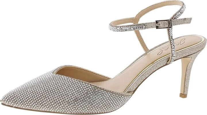 Womens Glitter Manmade Ankle Strap