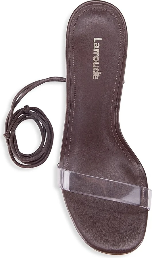 Women's Gloria Leather Lace-Up Wrap Sandals - Taupe - Size 5 - Image 5