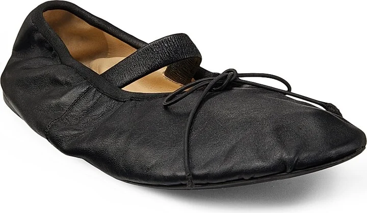 Women's Glove Mary Jane Ballet Flats - Black - Size 5 - Image 2
