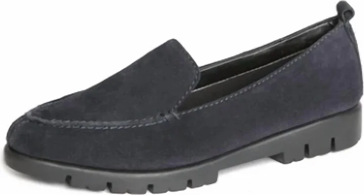 Women's Go Go Loafer In Dark Blue Suede