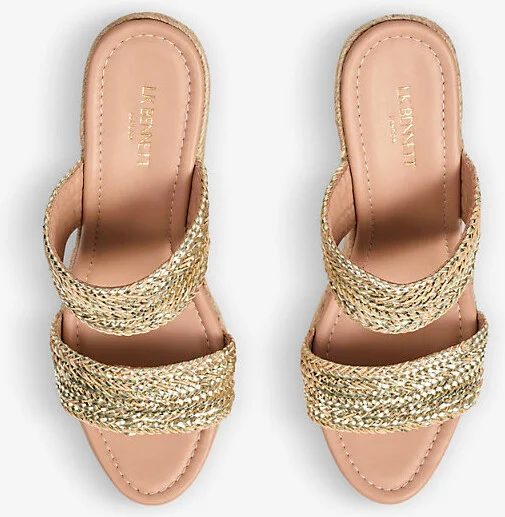 Womens Gol-Gold Renlee Woven-Strap Leather Mules Eur 35 / 2 Uk Women - Image 2