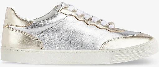 Womens Gol-Gold Runner Panelled Leather Low-Top Trainers Eur 35 / 2 Uk Women
