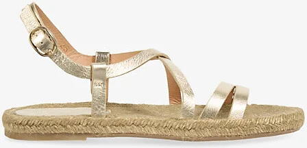 Womens Gol-Pale Gold Indie Metallic-Leather Sandals Eur 40 / 7 Uk Women