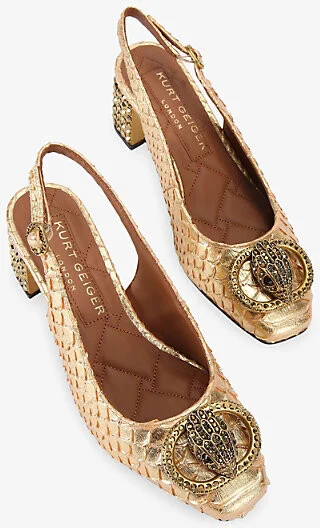 Womens Gold Chelsea Leather Courts Eur 37 / 4 Uk Women - Image 2