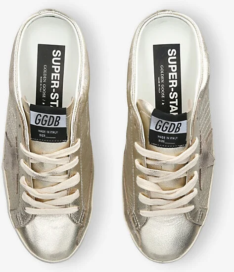 Womens Gold Comb Super-Star Sabot 65132 Leather Low-Top Trainers Eur 37 / 4 Uk Women - Image 2