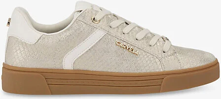 Womens Gold Daze Gum-Sole Faux-Leather Low-Top Trainers Eur 42/ 9 Uk Women