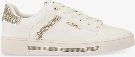 Womens Gold Daze Jewel Leather Low-Top Trainers Eur 40 / 7 Uk Women