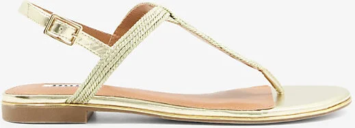 Womens Gold-Fabric Logics Metallic Woven Sandals Eur 37 / 4 Uk Women
