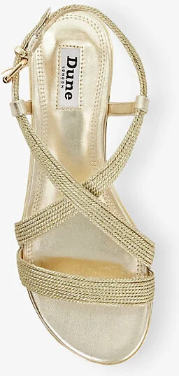 Womens Gold Fabric Lope Woven Sandals Eur 39 / 6 Uk Women - Image 2
