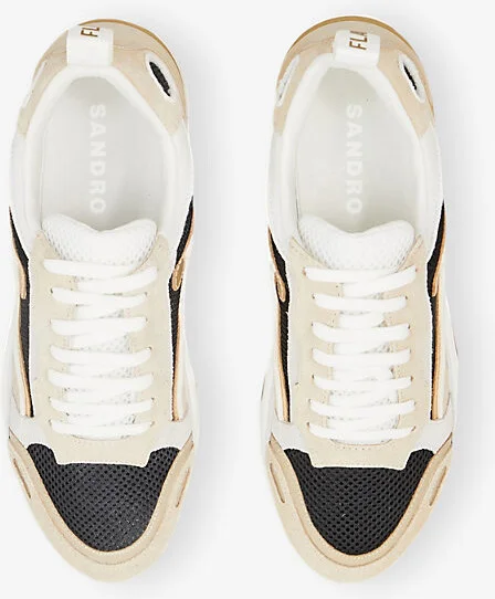 Womens Gold Flame Leather and Mesh Trainers Eur 39 / 6 Uk Women - Image 2