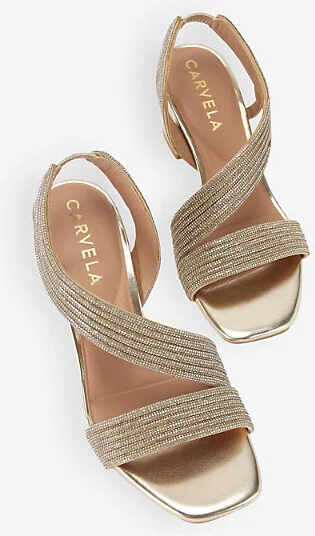 Womens Gold Gala Jewel-Embellished Rope-Effect Woven Sandals Eur 39 / 6 Uk Women - Image 2