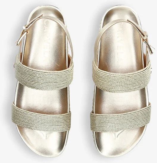 Womens Gold Gala Rope-Effect Woven Sandals Eur 36 / 3 Uk Women - Image 2