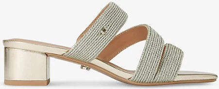 Womens Gold Gala Rope-Effect Woven Sandals Eur 40 / 7 Uk Women