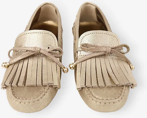 Womens Gold/Gold Manon F Metallic Reverse Suede Loafers Eur 40 / 7 Uk Women - Image 2