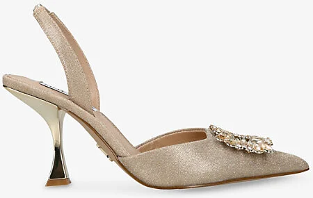 Womens Gold Neala Satin Courts Eur 36 / 3 Uk Women