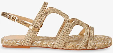 Womens Gold Pitra 266 Woven Sandals Eur 39 / 6 Uk Women