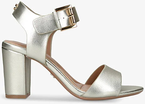 Womens Gold Sadie 2 Metallic Faux-Leather Heeled Sandals Eur 36 / 3 Uk Women