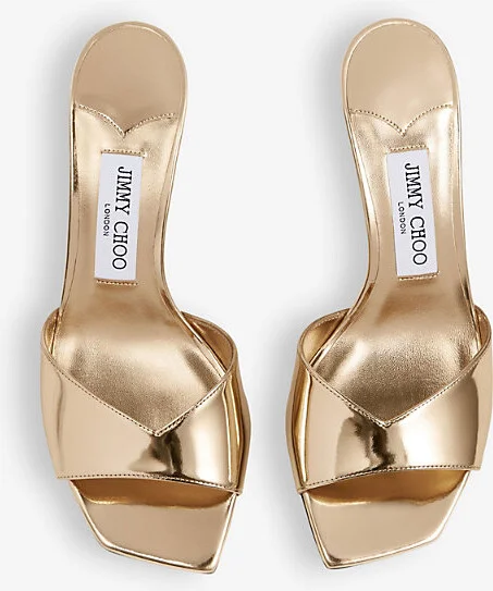 Womens Gold Skye Leather Sandals Eur 34.5 / 1.5 Uk Women - Image 2