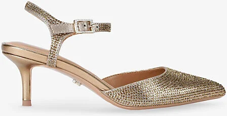 Womens Gold Sofia Woven Courts Eur 40 / 7 Uk Women