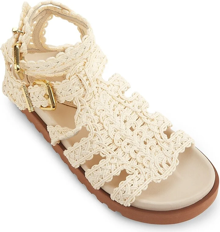 Women's Goldie Crocheted Gladiator Sandals - Powder - Size 7 - Image 4