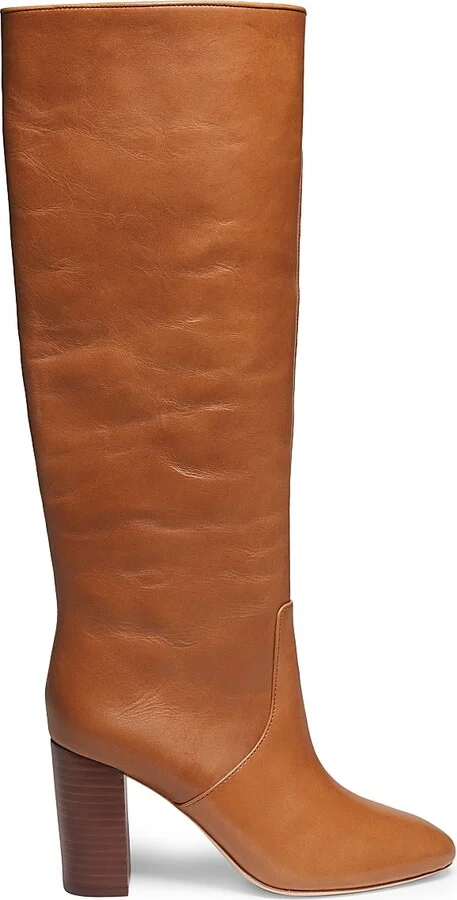 Women's Goldy 90MM Leather Tall Boots - Safari - Size 5