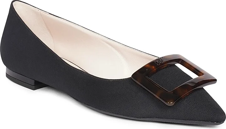 Women's Gommettine Leather Ballerina Flats - Nero - Size 6 - Image 2