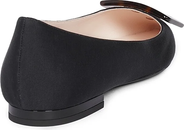 Women's Gommettine Leather Ballerina Flats - Nero - Size 6 - Image 3