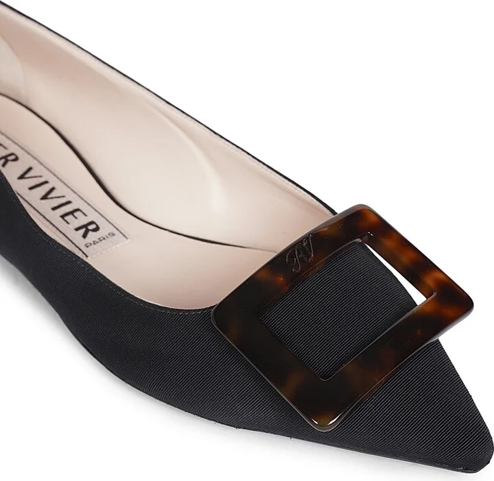 Women's Gommettine Leather Ballerina Flats - Nero - Size 6 - Image 5