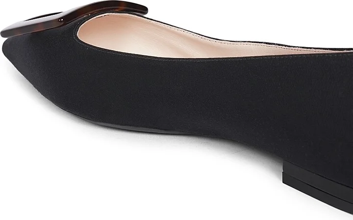 Women's Gommettine Leather Ballerina Flats - Nero - Size 6 - Image 7
