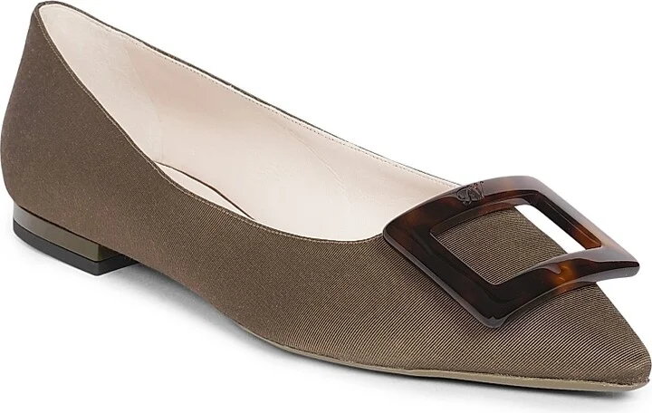 Women's Gommettine Leather Ballerina Flats - Nero - Size 6 - Image 8