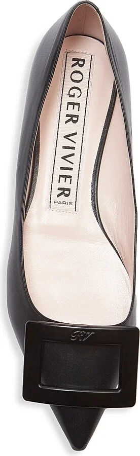 Women's Gommettine Leather Flats - Black - Size 4 - Image 5