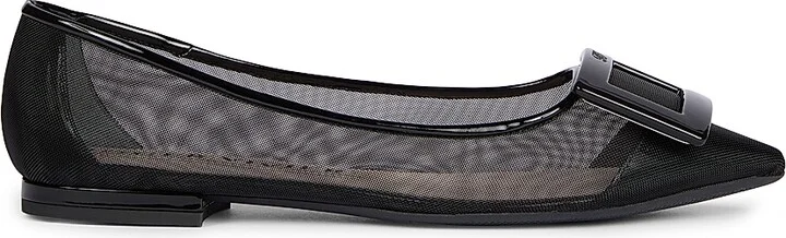 Women's Gommettine Net Ballerina Flats - Nero - Size 5