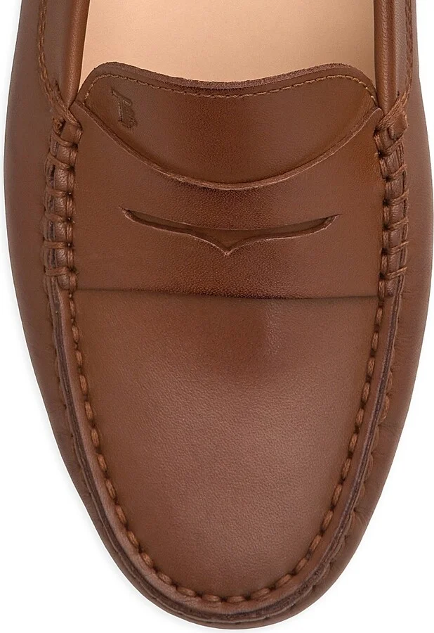 Women's Gommini Leather Driving Loafers - White - Size 7 - Image 3