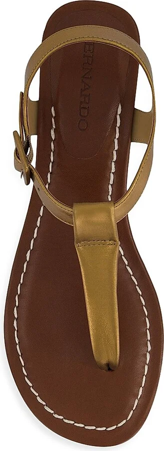 Women's Goya Demi-Heel T-Strap Sandals - Bronze - Size 6 - Image 3