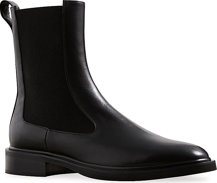 Women's Grace 50MM Leather Boots - Black - Size 6 - Image 2