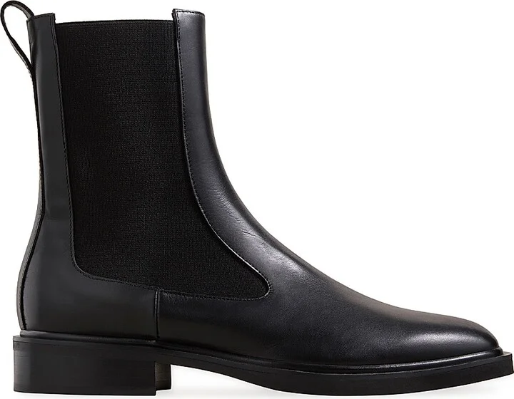 Women's Grace 50MM Leather Boots - Black - Size 6