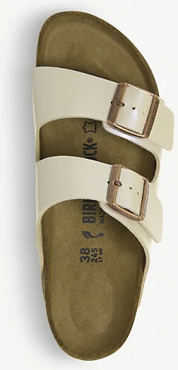 Womens Graceful Pearl White Arizona Strappy Pearlescent Sandals Eur 39 / 6 Uk Women - Image 2