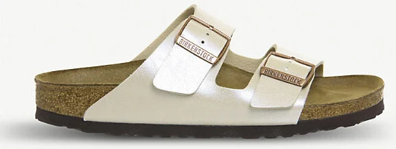 Womens Graceful Pearl White Arizona Strappy Pearlescent Sandals Eur 39 / 6 Uk Women