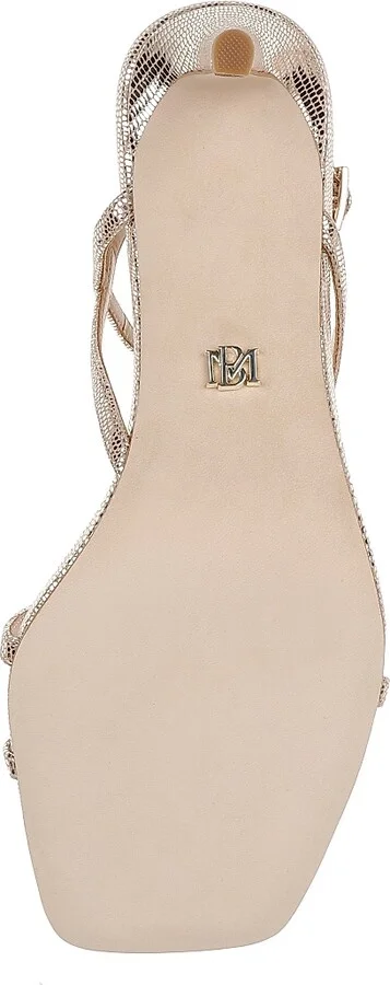 Women's Gracelyn 55MM Metallic Leather Sandals - Gold Lizard - Size 5 - Image 6
