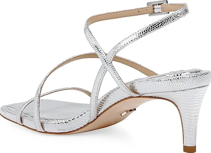 Women's Gracelyn 55MM Metallic Leather Sandals - Gold Lizard - Size 5 - Image 8