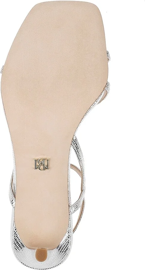Women's Gracelyn 55MM Metallic Leather Sandals - Gold Lizard - Size 5 - Image 11
