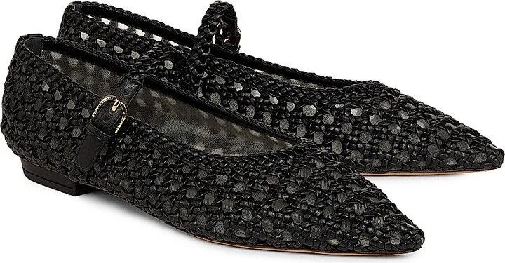 Women's Gracie Braided Mary Jane Ballet Flats - Nero - Size 9.5 - Image 2