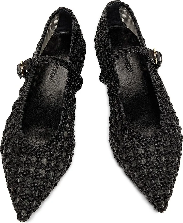Women's Gracie Braided Mary Jane Ballet Flats - Nero - Size 9.5 - Image 4