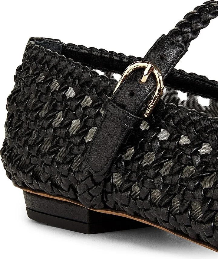 Women's Gracie Braided Mary Jane Ballet Flats - Nero - Size 9.5 - Image 5