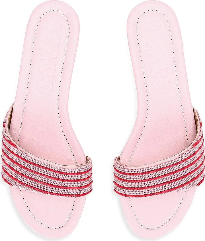 Women's Gracie Two-Tone Beaded Sandals - Montauk Stripe - Size 5 - Image 4